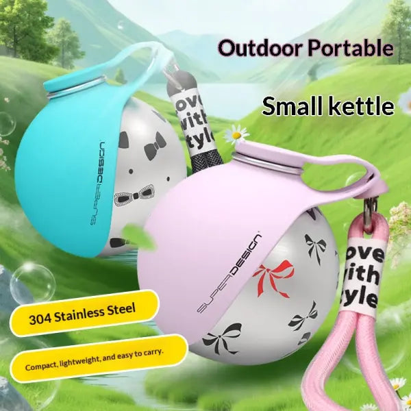 Portable Dog Water Bottle Stainless Steel Travel Drink Dispenser - None