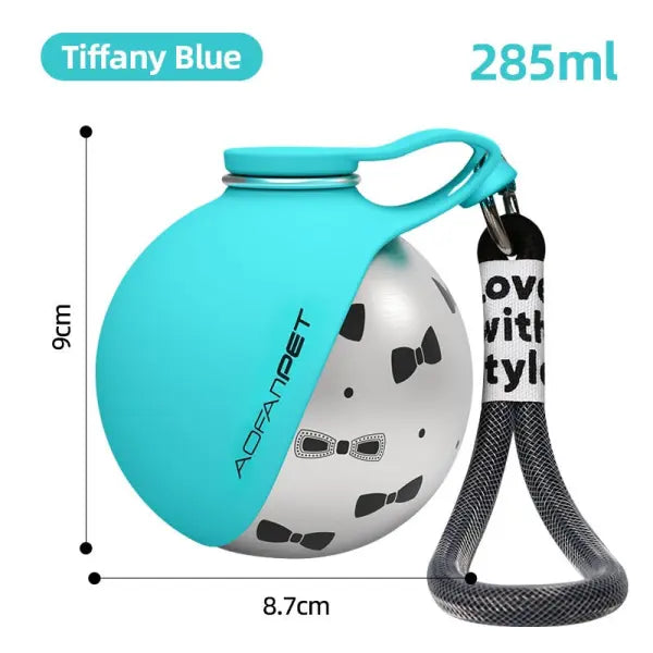 Portable Dog Water Bottle Stainless Steel Travel Drink Dispenser - None