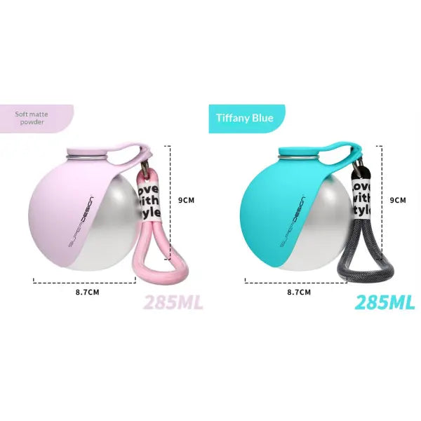 Portable Dog Water Bottle Stainless Steel Travel Drink Dispenser - Set1 / Unprinted - None