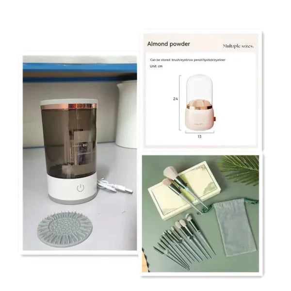 Portable Electric Makeup Brush Cleaner with USB Charging - Himpall