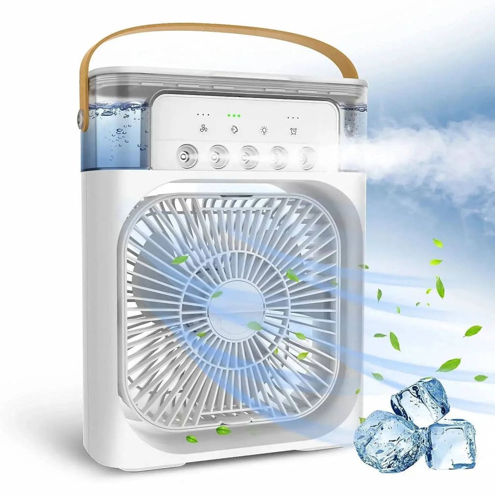 Portable Fan – 3-in-1 USB Fan Humidifier and LED Night Light