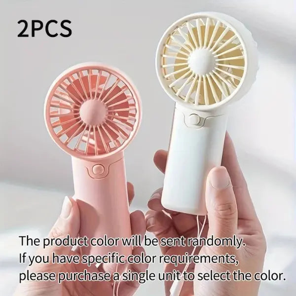 Portable Mini Fan Pocket Size Lightweight Material Student Gift Outdoor - 2PCS