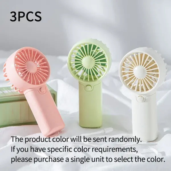 Portable Mini Fan Pocket Size Lightweight Material Student Gift Outdoor - 3PCS