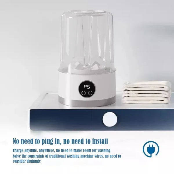 Portable Mini Washing Machine – Wireless Travel Laundry Cup for Under - Himpall