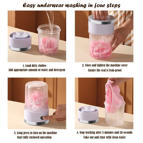 Portable Mini Washing Machine – Wireless Travel Laundry Cup for Under - Himpall