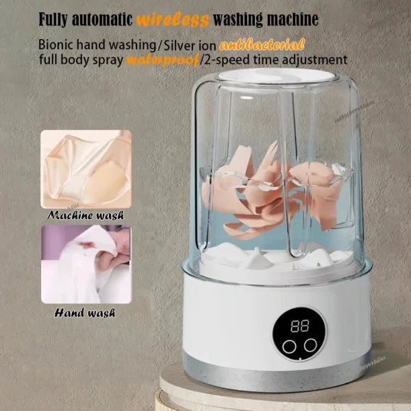Portable Mini Washing Machine – Wireless Travel Laundry Cup for Under - Himpall