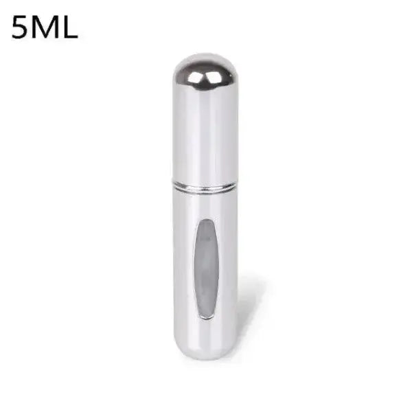 Portable Perfume Atomizer for Your Travel Fragrance Companion - 5ml-Bright Silver