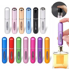 Colorful refillable portable perfume atomizers for travel fragrance companion