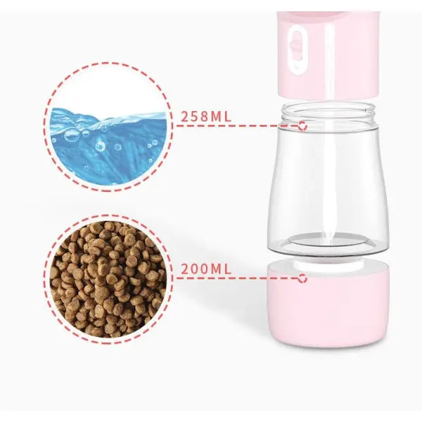 Portable Pet Food and Water Dispenser for Dogs and Cats