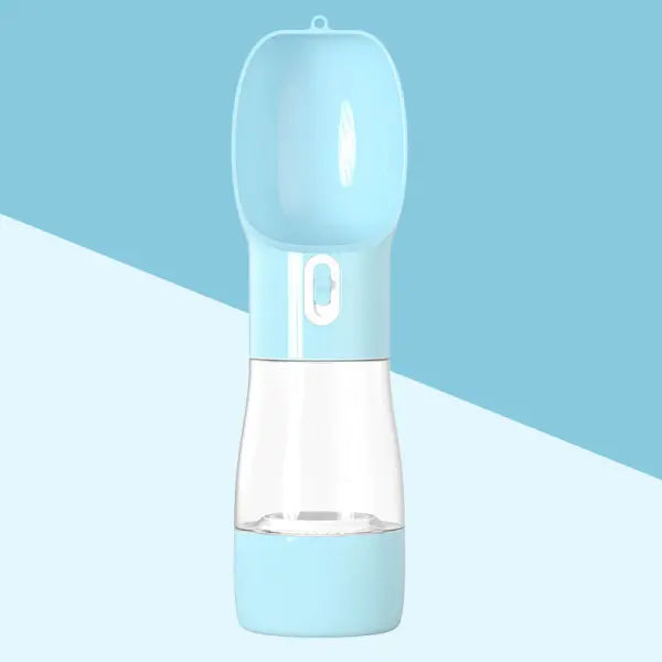 Portable Pet Food and Water Dispenser for Dogs and Cats - Blue