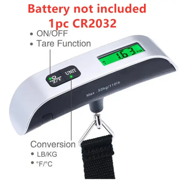 Dida Bear Portable Digital Scale for Unisex (50kg) Travel Luggage