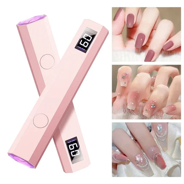 Portable UV/LED Nail Dryer Lamp – USB Rechargeable Quick-Dry Gel Nail Curing Tool - Himpall