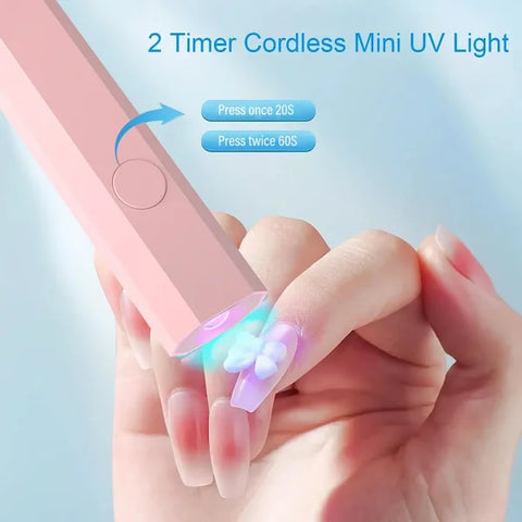 Portable UV/LED Nail Dryer Lamp – USB Rechargeable Quick-Dry Gel Nail Curing Tool - Himpall
