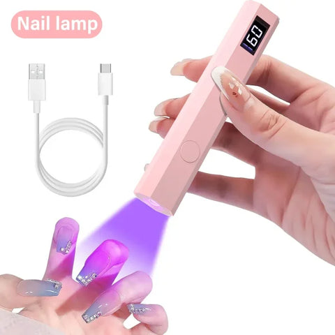 Portable UV/LED Nail Dryer Lamp – USB Rechargeable Quick-Dry Gel Nail Curing Tool - Himpall