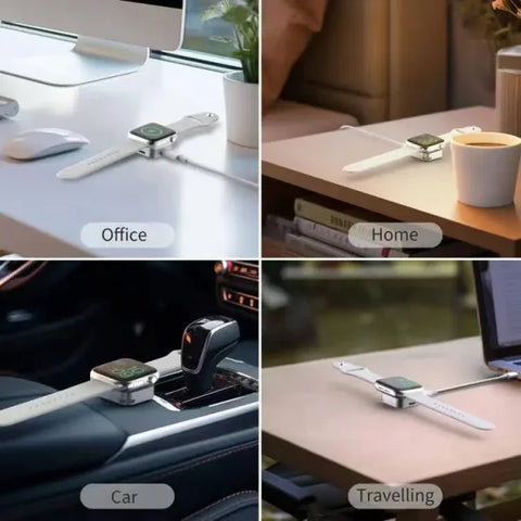 Portable Wireless Watch Charger for Apple Watch - Fast Charging with Type C & Lightning Interfaces - Himpall
