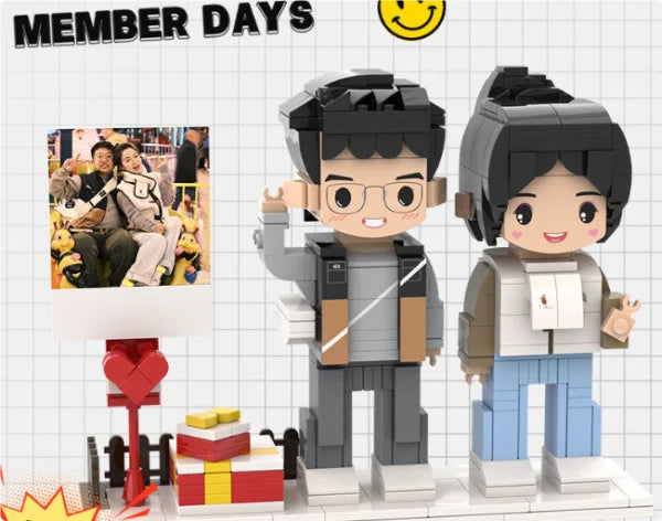 Portrait Building Blocks Custom Character Photo Design Puzzle - Himpall