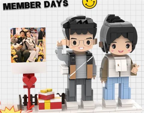 Portrait Building Blocks Custom Character Photo Design Puzzle - Himpall