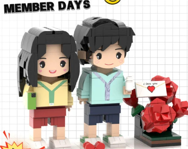 Portrait Building Blocks Custom Character Photo Design Puzzle - Himpall