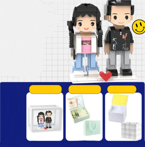 Portrait Building Blocks Custom Character Photo Design Puzzle - Himpall
