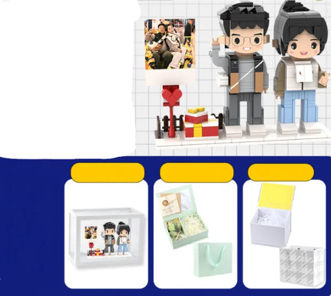 Portrait Building Blocks Custom Character Photo Design Puzzle - Himpall