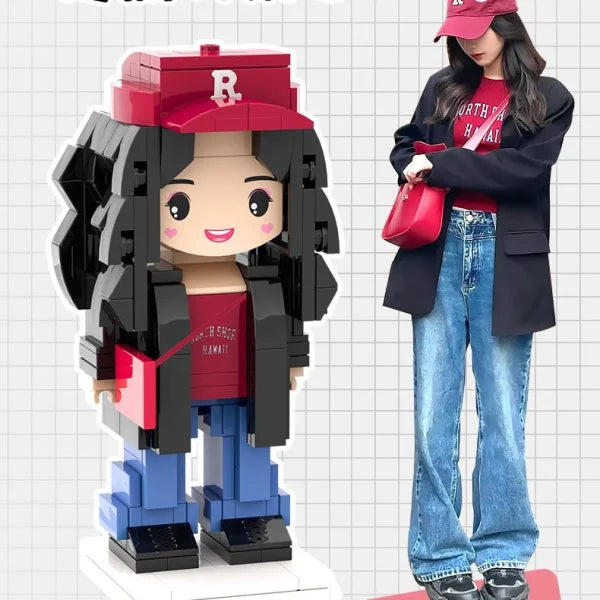 Portrait Building Blocks Custom Character Photo Design Puzzle - Himpall