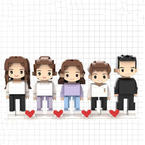 Portrait Building Blocks Custom Character Photo Design Puzzle - Himpall