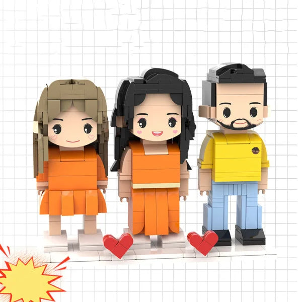Portrait Building Blocks Custom Character Photo Design Puzzle - Himpall