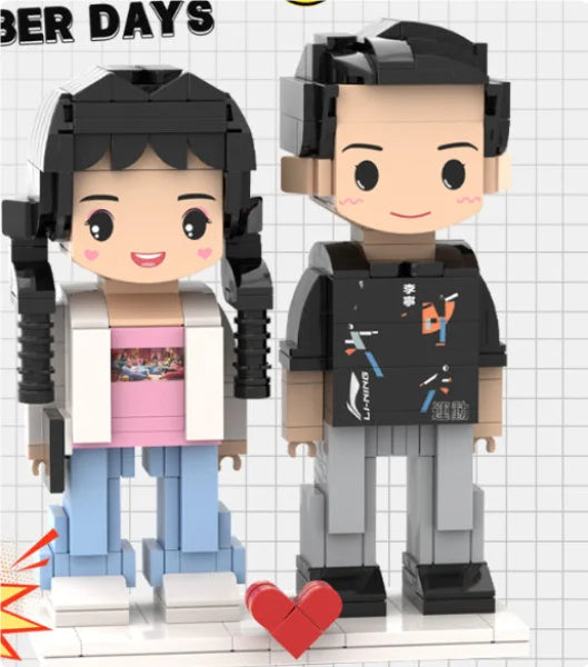 Portrait Building Blocks Custom Character Photo Design Puzzle - Himpall
