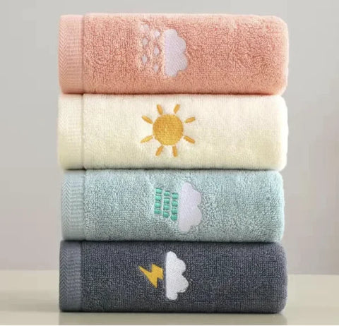 NoEnName_Null Premium Cotton Hand Towel Set of Four 14x29 Inches