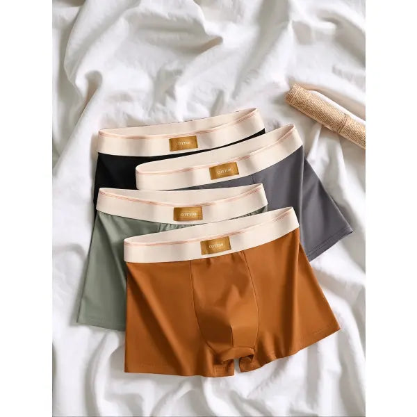 Premium Cotton Men’s Boxer Briefs Soft Breathable Sport Style