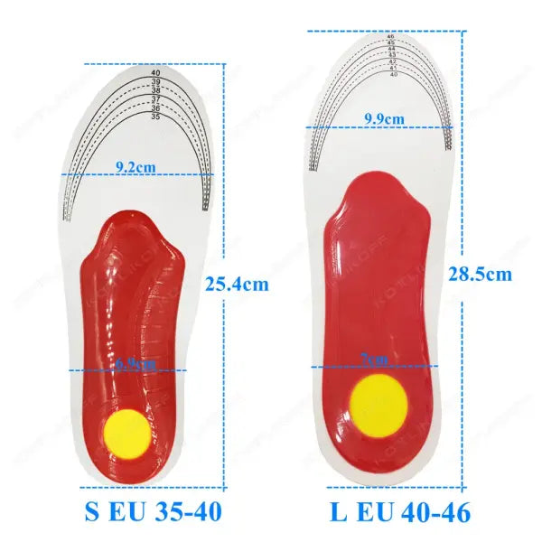 Premium Orthotic High Arch Support Insoles Gel Pad 3D Arch Support Flat Feet For Women Men Orthopedic Work Shoes Sole