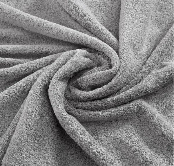 Premium Quality Turkish Cotton Bath Towel Set in Grey - Light Grey / United States