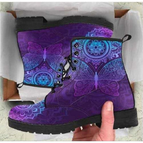 Printed high-top boots women - Purple / 35