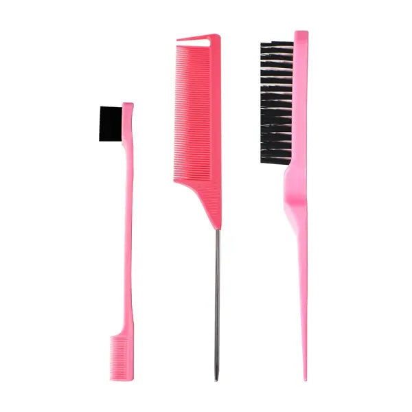 Pointed Tail Salon Comb Plastic Anti-Static Styling - TZ007-pink1