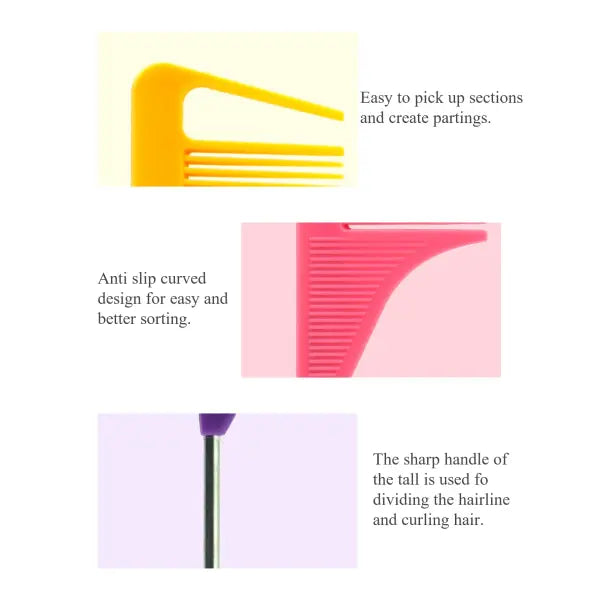 Pointed Tail Salon Comb Plastic Anti-Static Styling