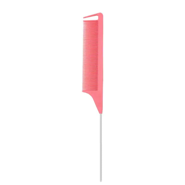 Pointed Tail Salon Comb Plastic Anti-Static Styling - TZ06926-Pink1