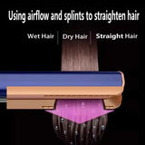 Professional 2-in-1 Hair Dryer and Straightener Negative Ion Iron Long Lasting Styling Tool Wet and Dry Straightener