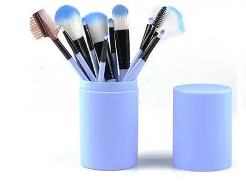 Makeup brush set 12 makeup brushes - Blue / Q12pc