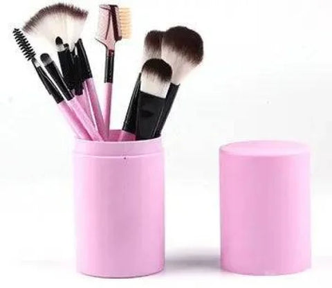 Makeup brush set 12 makeup brushes - Pink / Q12pc