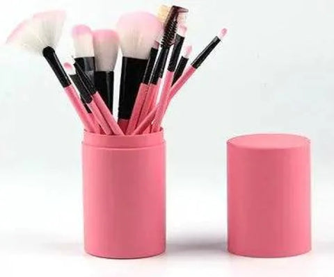 Makeup brush set 12 makeup brushes - Rose pink / Q12pc
