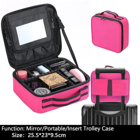 Professional Makeup Case – Cosmetic Organizer Storage Box for Women - Himpall