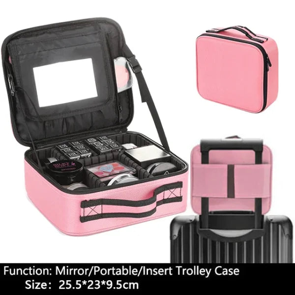Professional Makeup Case – Cosmetic Organizer Storage Box for Women - Himpall
