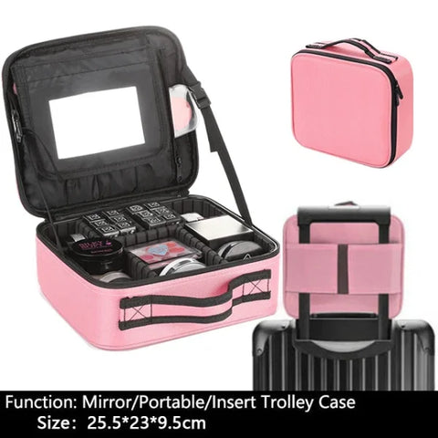 Professional Makeup Case – Cosmetic Organizer Storage Box for Women - Himpall