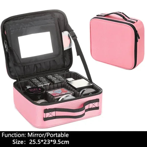 Professional Makeup Case – Cosmetic Organizer Storage Box for Women - Himpall