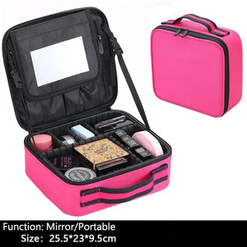 Professional Makeup Case – Cosmetic Organizer Storage Box for Women - Himpall