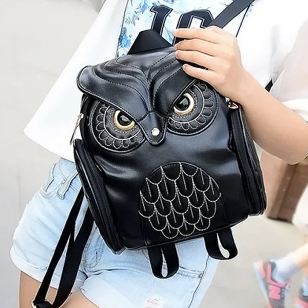 PU Embossed Owl Backpack for Trendy Women in Guang Dong Province - Himpall