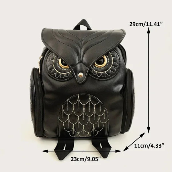 PU Embossed Owl Backpack for Trendy Women in Guang Dong Province - Himpall