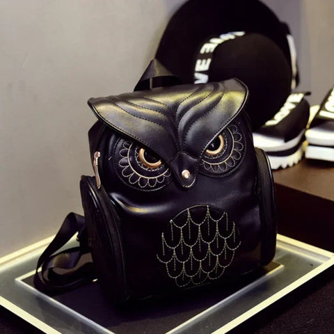 PU Embossed Owl Backpack for Trendy Women in Guang Dong Province - Himpall