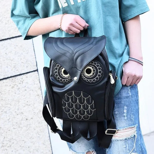 PU Embossed Owl Backpack for Trendy Women in Guang Dong Province - Himpall