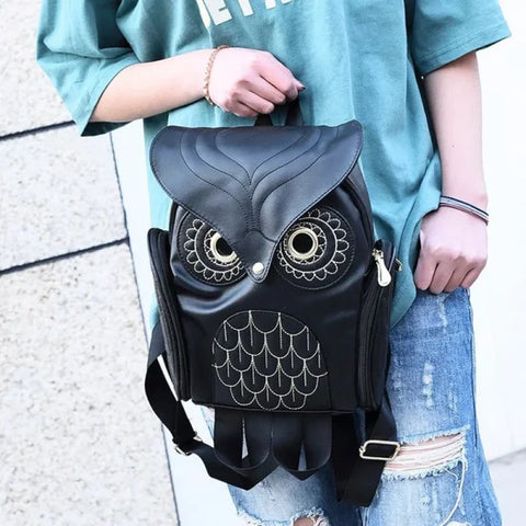 PU Embossed Owl Backpack for Trendy Women in Guang Dong Province - Himpall
